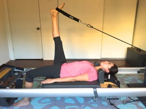 Hamstring Stretch on Reformer
